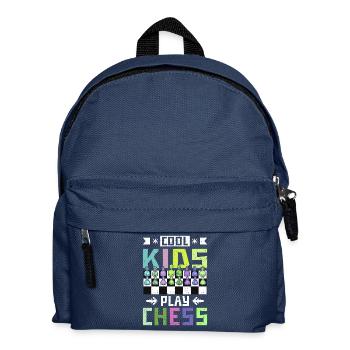 cool kids play chess - Kids' Backpack - navy - Front