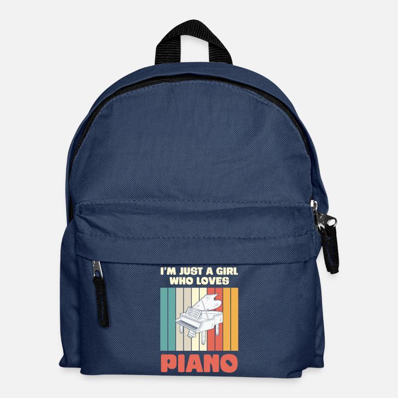 Musikalischer Schmetterling mit buntem Hintergrund - Kinder Rucksack - Navy