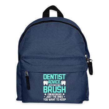 Funny dentist advice - Kids' Backpack - navy - Front