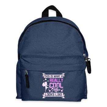 This is what a really cool sister looks like - Kinder Rucksack - Navy - Vorne