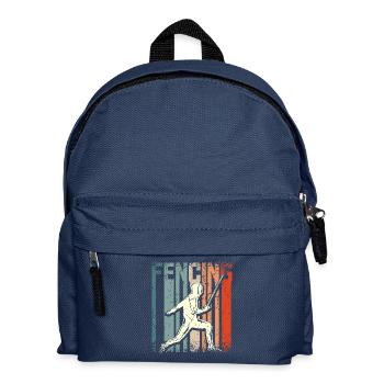 Retro Vintage Fencing - Kinder Rucksack - Navy - Vorne