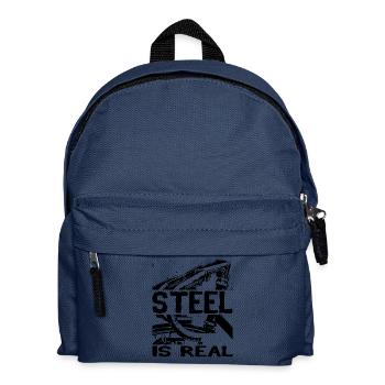 Road bike Keirin Fixie. Steel is real - Kids' Backpack - navy - Front
