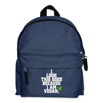 Veganer I Look This Good Because I Am Vegan Veggie - Kids' Backpack - navy - Front