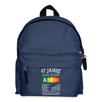 47 Jahre Feinste Qualität Geschenk 47. Geburtstag - Kinder Rucksack - Navy - Vorne