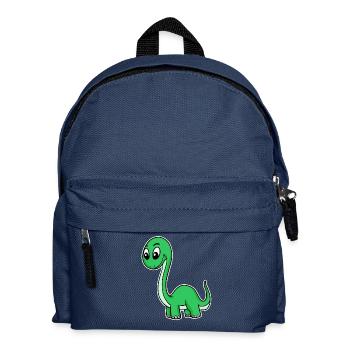 grüner Dino - Kinder Rucksack - Navy - Vorne