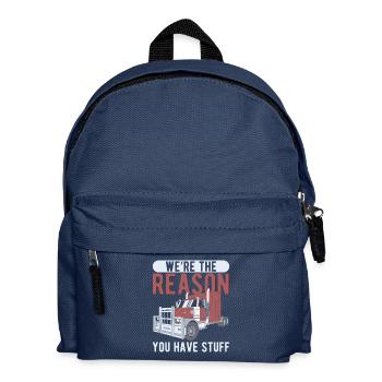LKW Fahrer The Reason You Have Stuff Lastwagen - Kinder Rucksack - Navy - Vorne