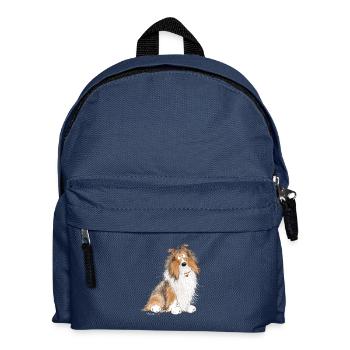 Happy Collie I Collie Rough I Longhair Collie - Kids' Backpack - navy - Front