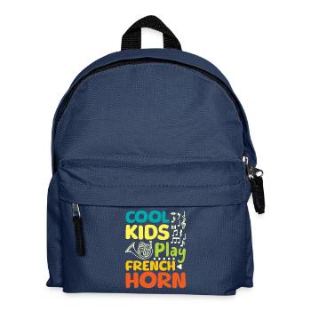 Musician children, cool kids play french horn - Kids' Backpack - navy - Front