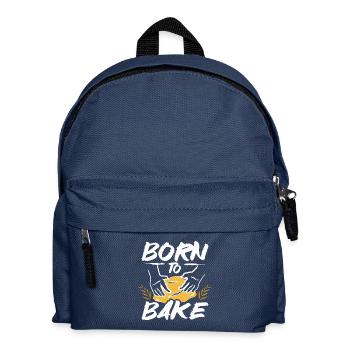 Baking bread born to bake - Kinder Rucksack - Navy - Vorne
