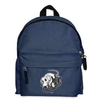 Yin Yang Maus Mäuse - Kinder Rucksack - Navy - Vorne