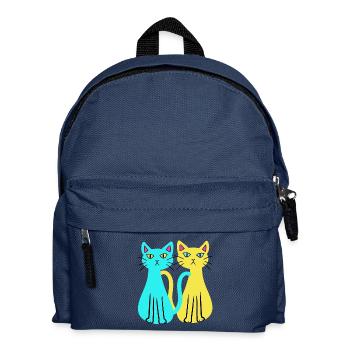 Ukraine, Chats domestiques, Chat, Ami des animaux, Bien-être animal - Sac à dos Enfant - bleu marine - Devant