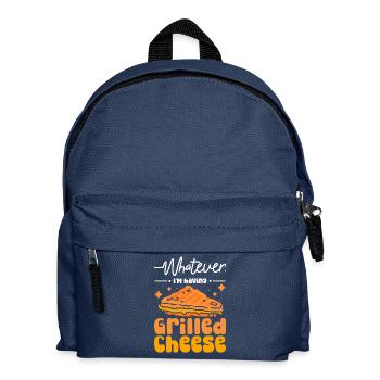 Whatever I'm having grilled cheese - Kids' Backpack - navy - Front