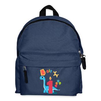erster Geburtstag, T-Shirt, Krippe - Kinder Rucksack - Navy - Vorne