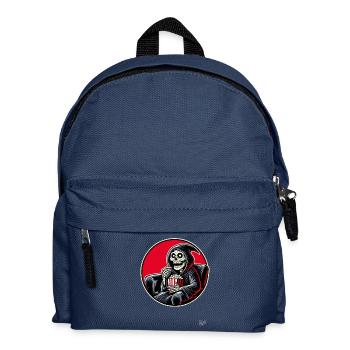 Grim Reaper Cineaste with Popcorn - Kids' Backpack - navy - Front