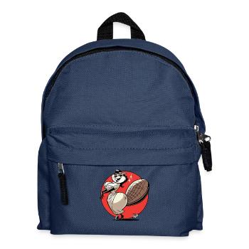 Wide beautiful lady woman beaver - Kids' Backpack - navy - Front