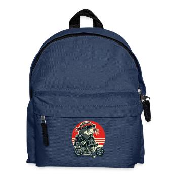 Blind Mole Rocker with Motorcycle - Kids' Backpack - navy - Front