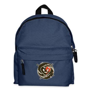 Böser Wirbel und ein Herz - Kinder Rucksack - Navy - Vorne