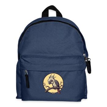 Vieux perroquet sur une branche - Sac à dos Enfant - bleu marine - Devant