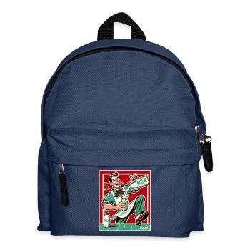 Laitier rétro, heureux de verser du lait - Sac à dos Enfant - bleu marine - Devant