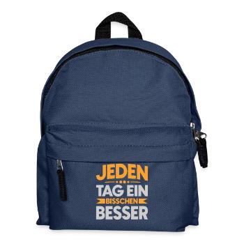 Jeden Tag ein bisschen besser - Kinder Rucksack - Navy - Vorne