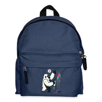 Graffiti-Gorilla mit Spraydose - Kinder Rucksack - Navy - Vorne