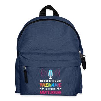 Amateurfunk Geschenke für Funker Funkamateur - Kinder Rucksack - Navy - Vorne