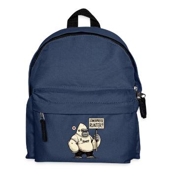 Gorilla Protest mit Schild: Dönerpreise runter! - Kinder Rucksack - Navy - Vorne