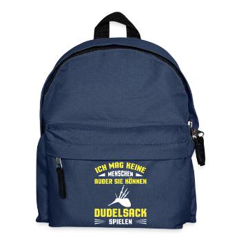 Dudelsackspieler Dudelsack Männer Geschenk - Kinder Rucksack - Navy - Vorne