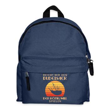 Dudelsackspieler Dudelsack Männer Geschenk - Kinder Rucksack - Navy - Vorne