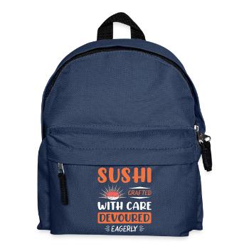 Sushi Japan Essen Sushi-Mahlzeit - Kinder Rucksack - Navy - Vorne
