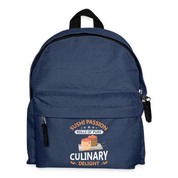 Sushi Japan Essen Sushi-Mahlzeit - Kinder Rucksack - Navy - Vorne