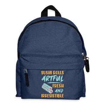 Sushi Japan Essen Sushi-Mahlzeit - Kinder Rucksack - Navy - Vorne