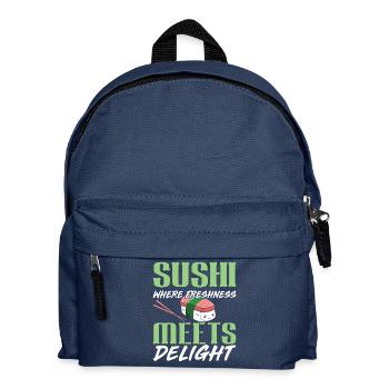 Sushi Japan Essen Sushi-Mahlzeit - Kinder Rucksack - Navy - Vorne