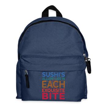 Sushi Japan Essen Sushi-Mahlzeit - Kinder Rucksack - Navy - Vorne