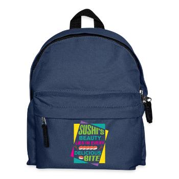 Sushi Japan Essen Sushi-Mahlzeit - Kinder Rucksack - Navy - Vorne