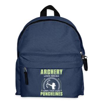 Bogenschießen Bogenschütze - Kinder Rucksack - Navy - Vorne