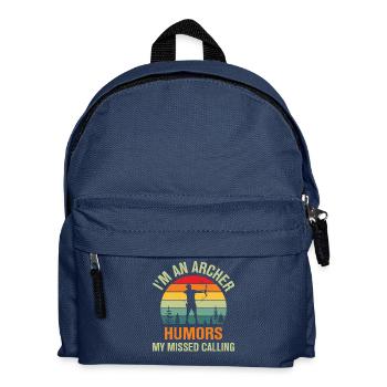 Bogenschießen Bogenschütze - Kinder Rucksack - Navy - Vorne