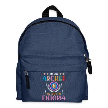 Bogenschießen Bogenschütze - Kinder Rucksack - Navy - Vorne