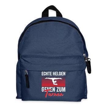 Turnen Mädchen Gymnastik Turnanzug Turnerin - Kinder Rucksack - Navy - Vorne