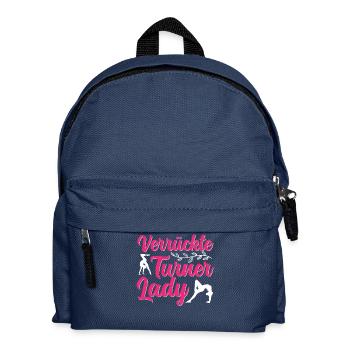 Turnen Mädchen Gymnastik Turnanzug Turnerin - Kinder Rucksack - Navy - Vorne