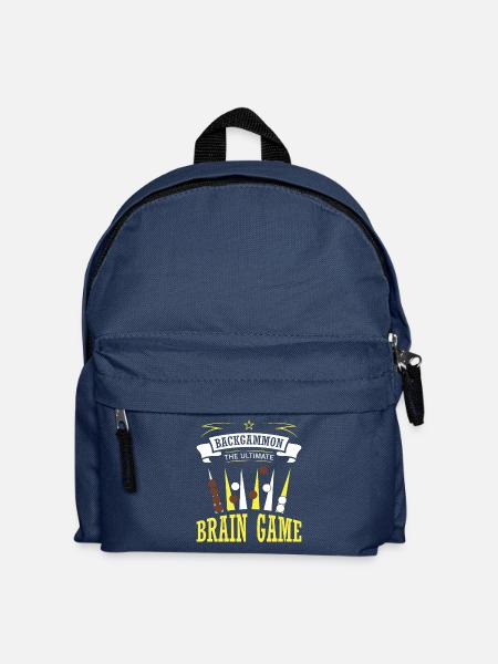 Backgammon Spiel - Kinder Rucksack - Navy