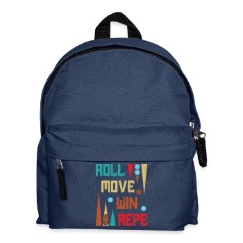 Backgammon Spiel - Kinder Rucksack - Navy - Vorne