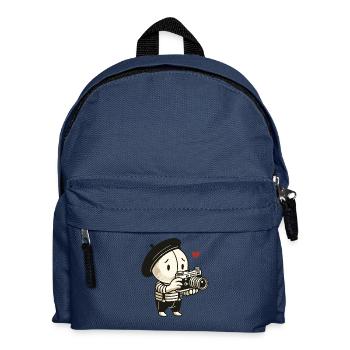 The Shy Pantomime Photographer - Kids' Backpack - navy - Front