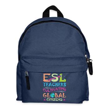 ESL-Lehrer ESL Unterricht - Kinder Rucksack - Navy - Vorne