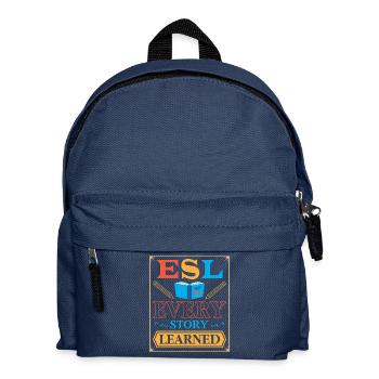 ESL-Lehrer ESL Unterricht - Kinder Rucksack - Navy - Vorne
