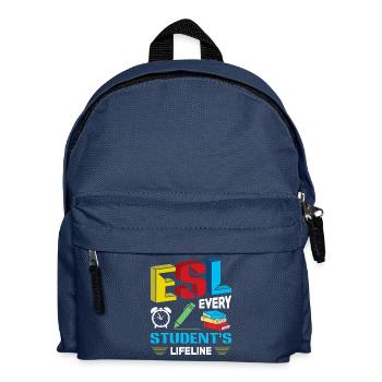 ESL-Lehrer ESL Unterricht - Kinder Rucksack - Navy - Vorne