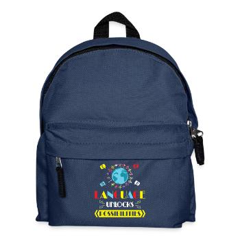 ESL-Lehrer ESL Unterricht - Kinder Rucksack - Navy - Vorne