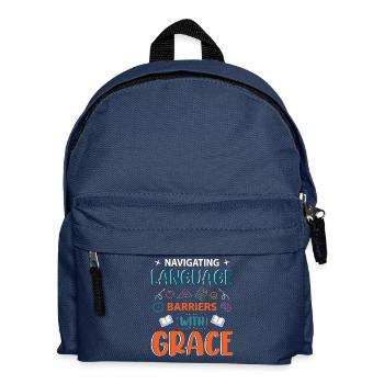 ESL-Lehrer ESL Unterricht - Kinder Rucksack - Navy - Vorne