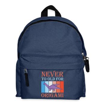 Origami japanische Papierfaltkunst - Kinder Rucksack - Navy - Vorne