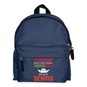 Origami japanische Papierfaltkunst - Kinder Rucksack - Navy - Vorne
